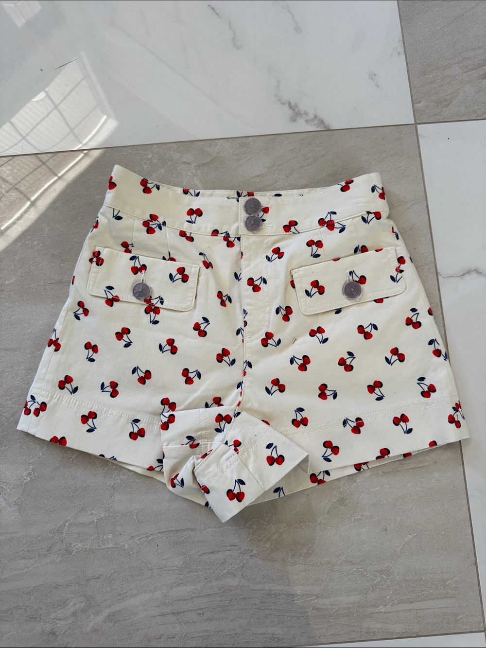 kate spade White Cherry Print Women's Shorts